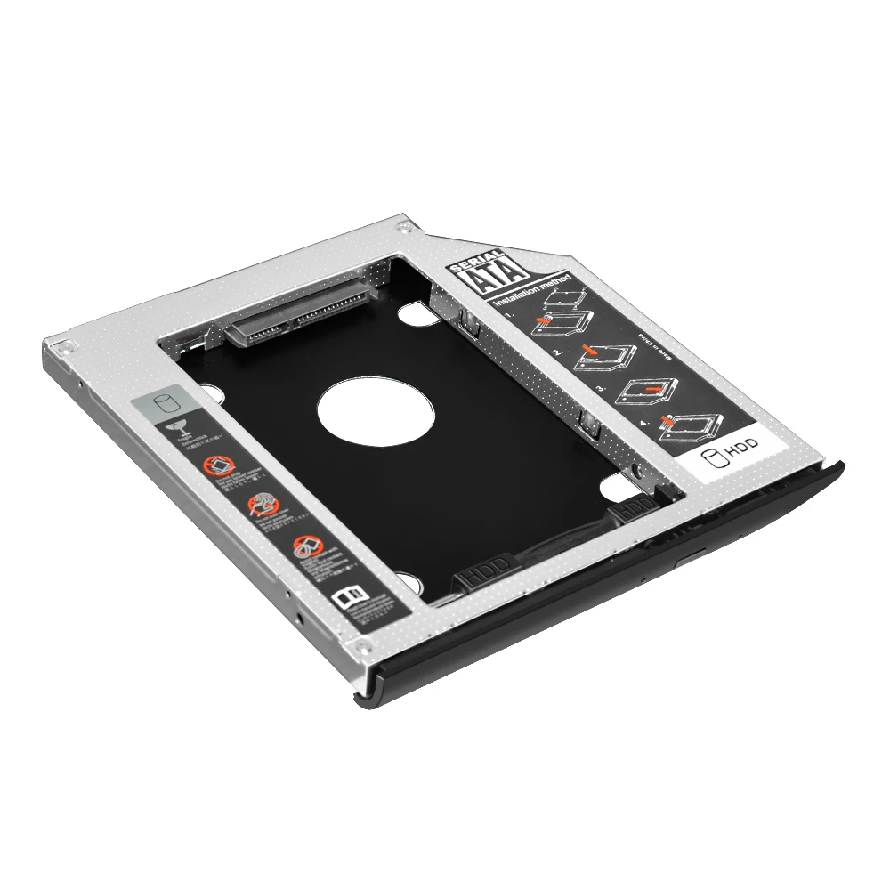 hp 2530 2540p Aluminum9.5mm SATA 3.0 2.5&quot Universal HDD Caddy Case Enclosure Adapter DVD Hard Box For CD Optibay | Компьютеры и