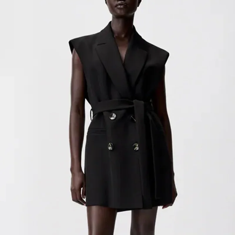 Модный повседневный жилет без рукавов женский модный с V образным вырезом и