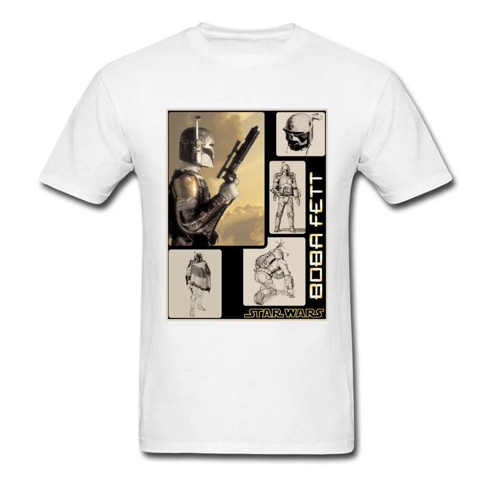 Star Wars Boba Fett Detailed Family Male T-shirts Crew Neck Short Sleeve 100% Cotton Fabric Tops T Shirt Geek Tee-Shirts P37 | Мужская