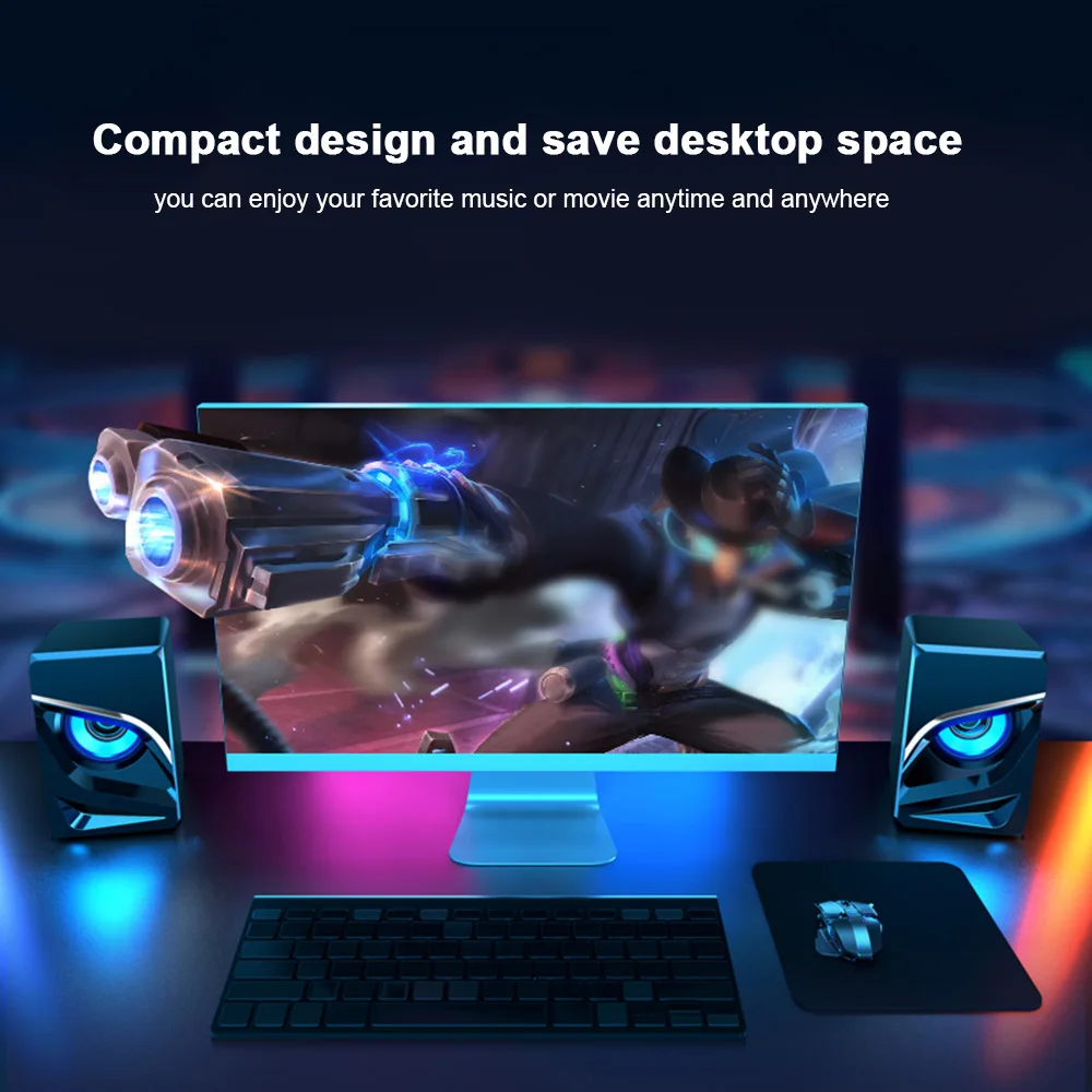 V128 мини USB 2 1 стерео звуковая колонка настольный компьютер сабвуфер домашний