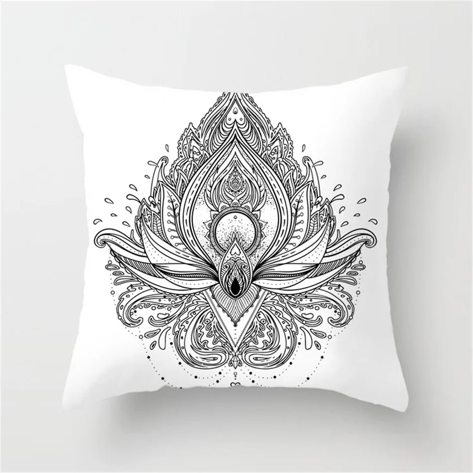 Чехол на подушку в стиле ретро Fuwatacchi с цветочным рисунком и оленем декоративная