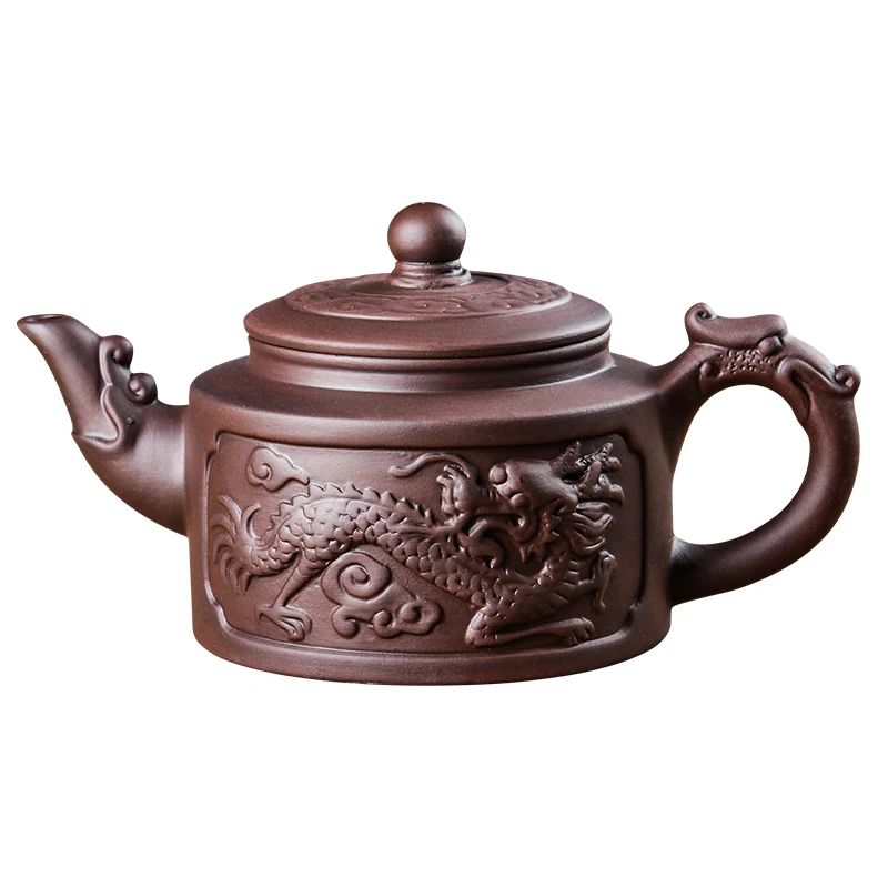 

Большой Фиолетовый глиняный горшок Yixing, вместительный чайник кунг-фу, бытовой ручной фильтр, чайник из красной глины, чайный набор