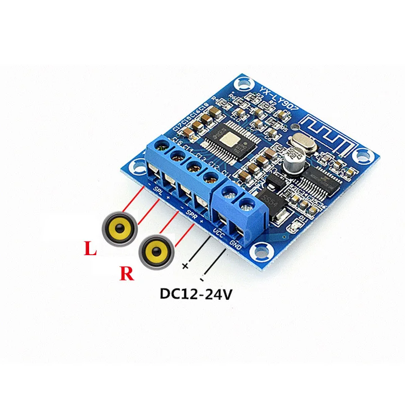 Мини 2x50 Вт DC 12 24 В TPA3116D2 Bluetooth Класс D аудио стерео цифровой усилитель панель