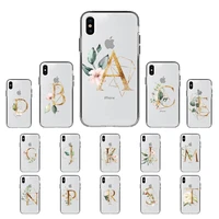 yndfcnb customized initial letter flowers phone case for iphone 13 11 12 pro xs max 8 7 6 6s plus x 5s se 2020 xr case