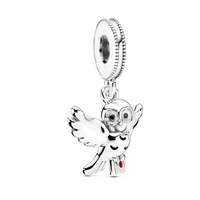 new owl fly bird s925 silver charm pendant european bead for original charm silver bracelet trinket jewelry lady women girl gift