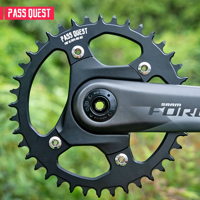 Круглая Звездочка PASS QUEST F 107BCD для Sram Force 107 bcd MTB горного велосипеда 36-52T sram