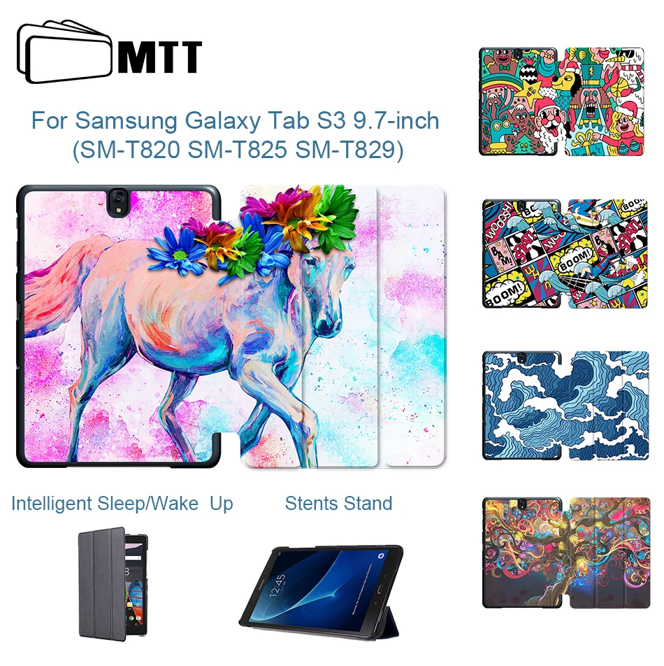 MTT защитный чехол для samsung Galaxy Tab S3, 9,7 дюймов, тонкий чехол из искусственной кожи с откидной крышкой и подставкой, 9,7 дюймов, чехол для планшета T820 T825 T829