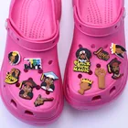 Croc принцесса и докторская Корона мальчик и девочка Черная Девушка волшебное очарование с BLM I Can Breath дышащая обувь шармы Рождественский подарок