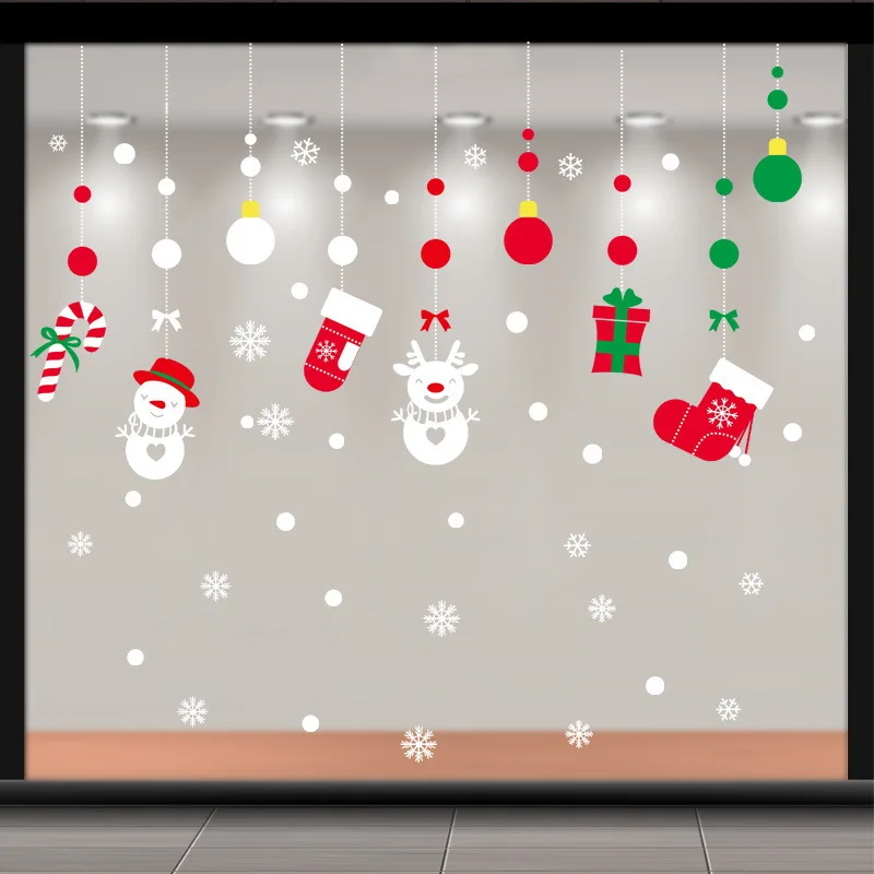 2019 New Christmas Decoration Static Stickers Year Wallpaper Glass Window Holiday Atmosphere | Игрушки и хобби