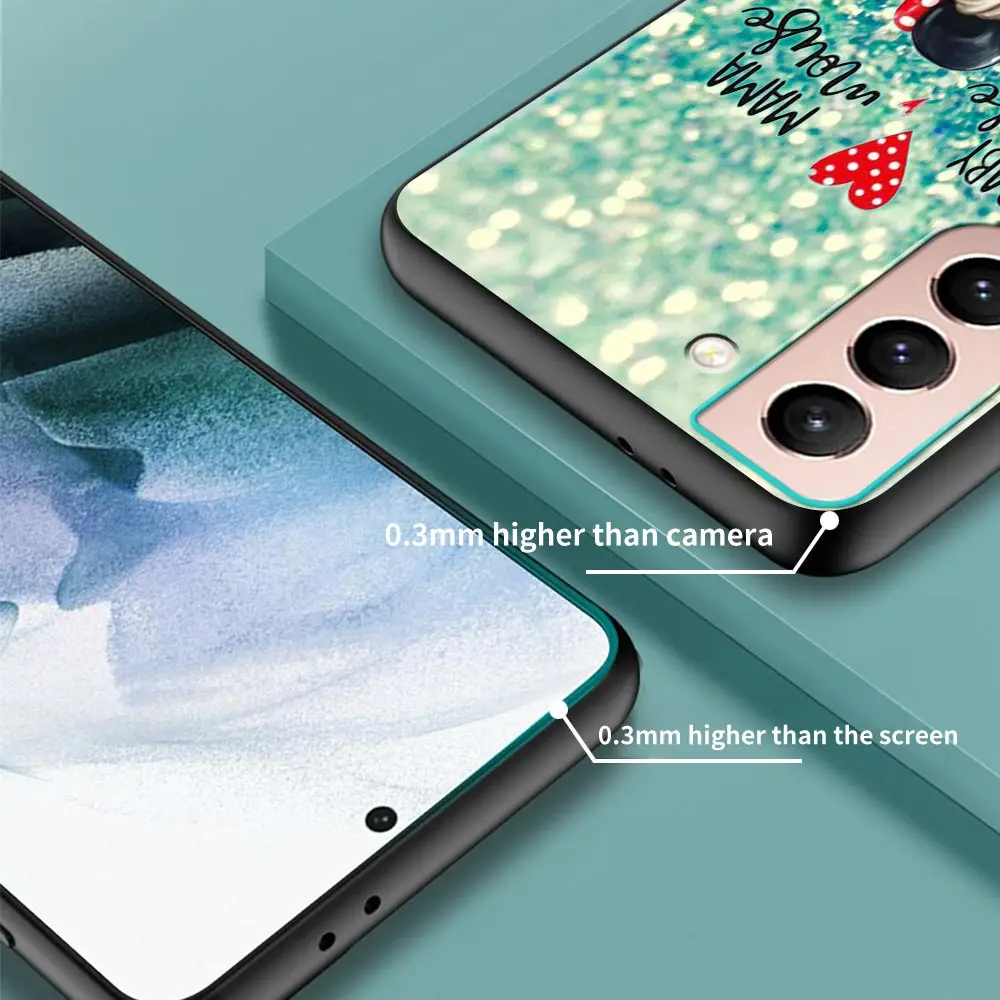 

Cell Phone Case For Samsung Galaxy S20 FE S21 ultra S10 S9 Plus S10e S10lite Cover Black Caso Baby Mom Girl Fundas Black Caso