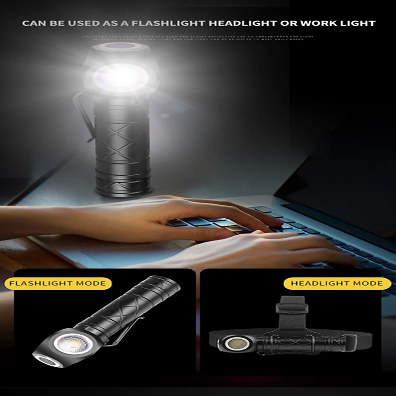

LED Flashlight Super Bright Torch P8 LED Waterproof 3 Modes Multi-purpose Pen Holder Lamp with Magnet and Portable Flashlight