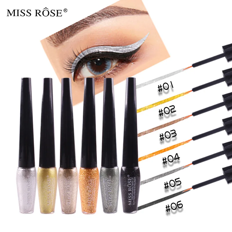 1 шт. Блестящий подводка для глаз долговечная жидкая 9 цветов сияющая