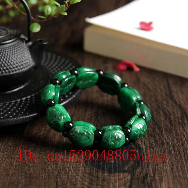 Natural Hetian Jade Tortoise Shell Bracelet Charm Jadeite Emerald Jewellery Fashion Hand-Carved Woman Men Amulet Gifts for Her | Украшения