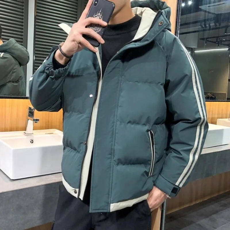 Men Warm Thick Windproof Jacket Men Multi-Pocket Hooded Coat Men's Fashion Waterproof Outwear Brand Winter Parkas M-4XL