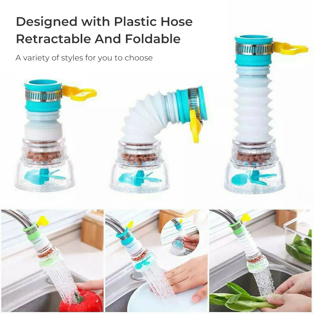 Kitchen Faucet Accessory Splash-Proof Water-Saving Water Purification Filter Retractable On Mixer Nozzles | Обустройство дома