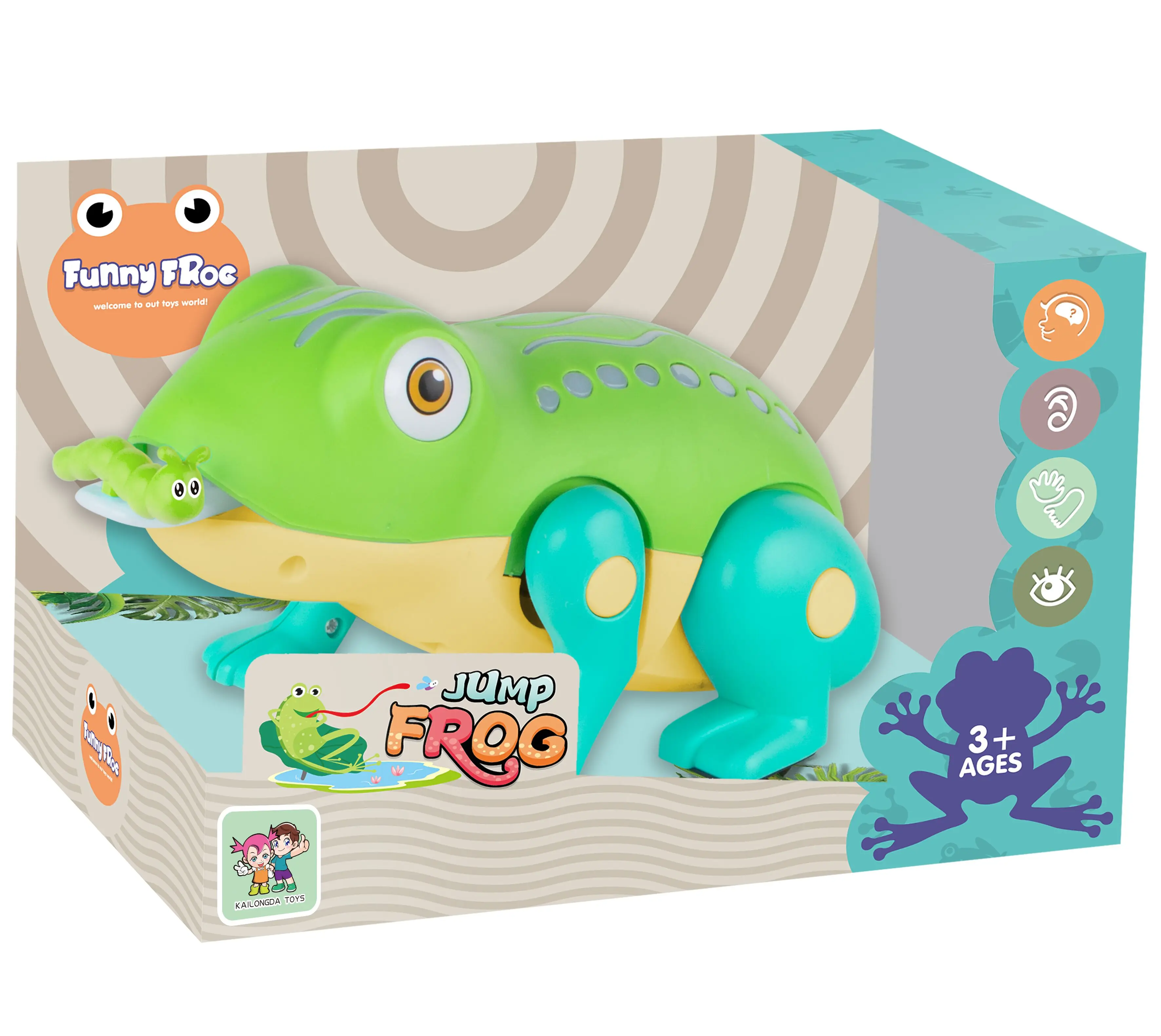 

electric sound light colorful jumping frog with colorful safety buckle Drag frog Interactive toys Pet