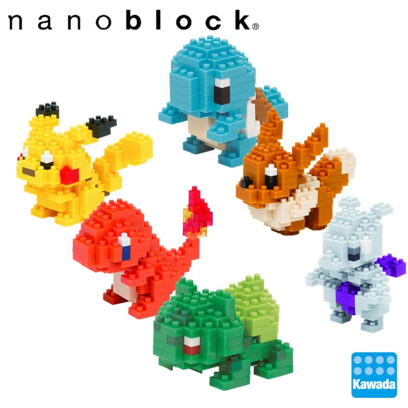 Nanoblock Покемон Пикачу аниме мультфильм 3D модель алмаз мини микро кавада
