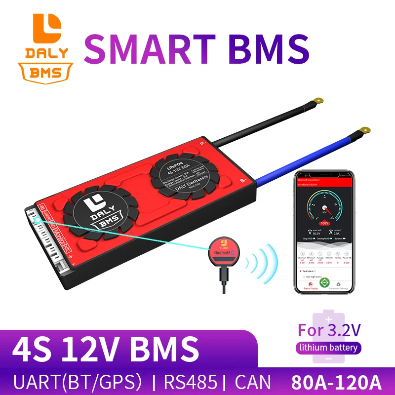 3 2 V 18650 Li FePO4 4S BMS 12V 80A до 250A 12 8 литиевая батарея Защитная плата с сбалансированными