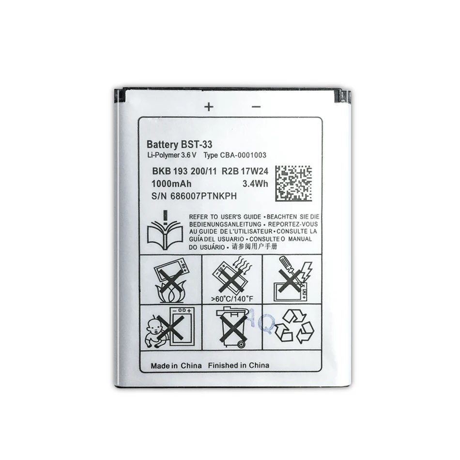 bst 33 mobile phone battery for sony ericsson k800i k810i c702 c903 f305 g900 k550i k630i k660i w100i t700 t715 free global shipping