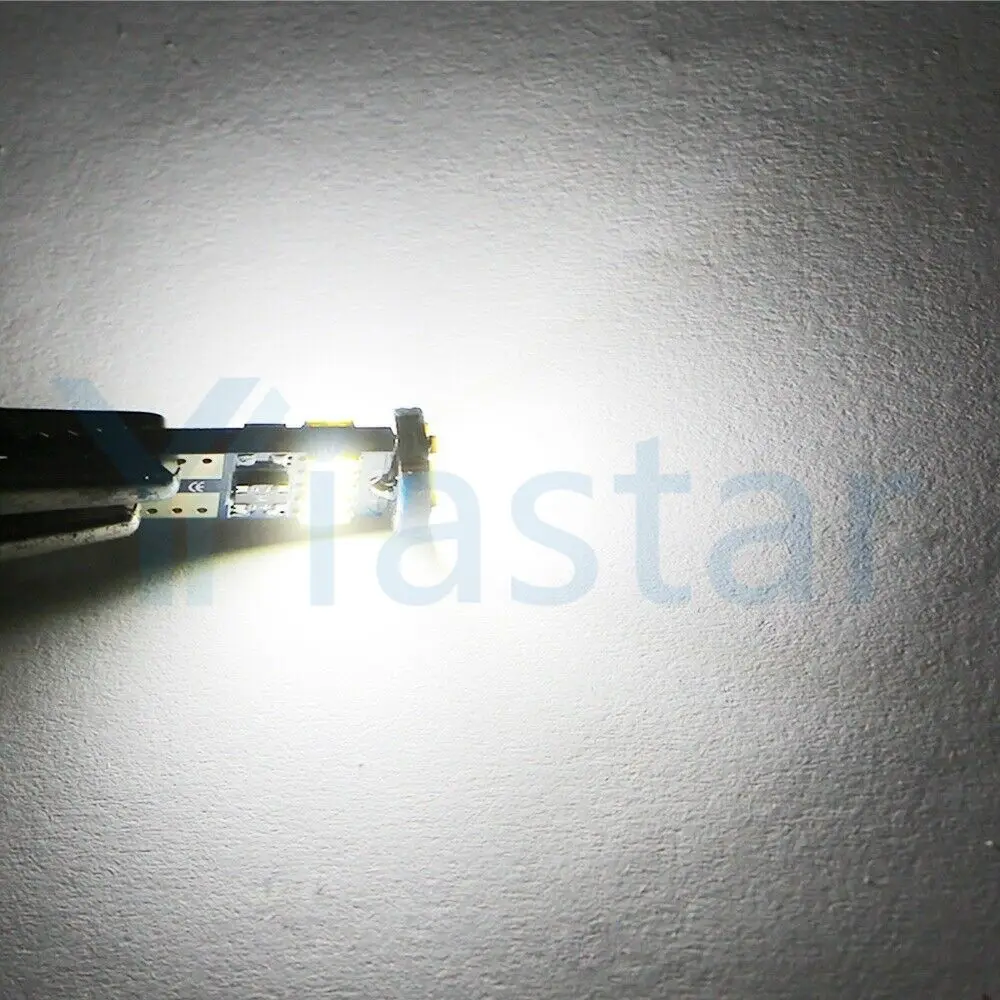 

50pcs T10 W5W 194 LED Canbus Bulbs 4014 SMD 15 LED Bulbs White Error Free Car Auto Wedge Interior Light Dome Map Trunk Lamp 12V