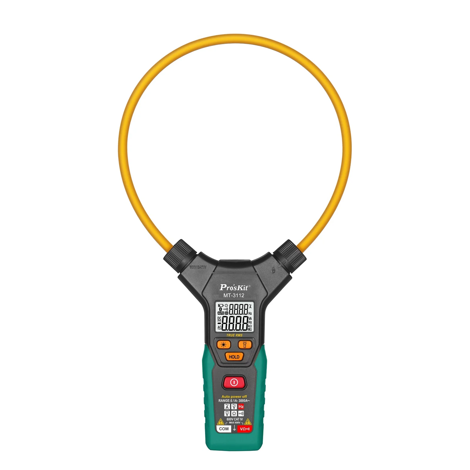 

Pro'sKit MT-3112 3 5/6 Smart True-RMS Flex Clamp Meter Pliers Type Table Digital Electronic Multimeter DC AC Current Tester