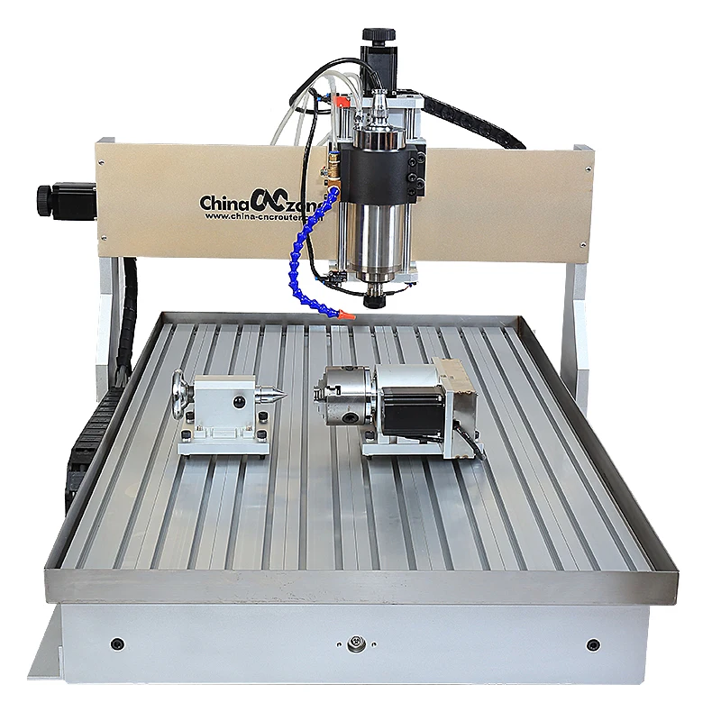 EU STOCK CNC 6090 mini 4-axis USB wood milling router 2.2kw water cooling spindle with water sink metal milling carving machine enlarge