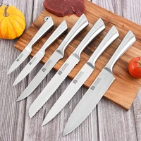 stainless steel hollow handle kitchen set knife chefs knife meat cleaver bread blade sharp knife fruit knife