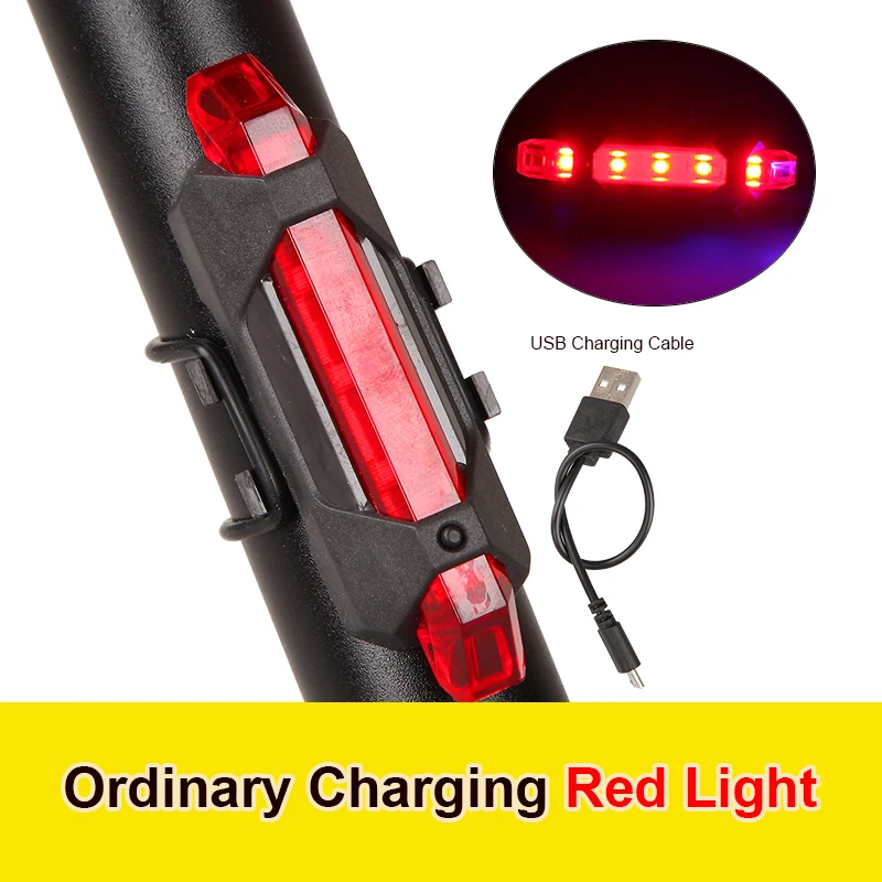 120 Lumens USB Bike Tail Light Rechargeable Powerful LED Bicycle Rear Night Riding Day Wolf Star Warning For Cycling | Спорт и