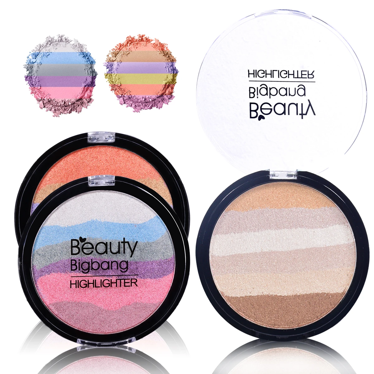 BeautyBigBang Радуга Iluminador хайлайтер пудра для лица макияж бронзант контур Мягкая