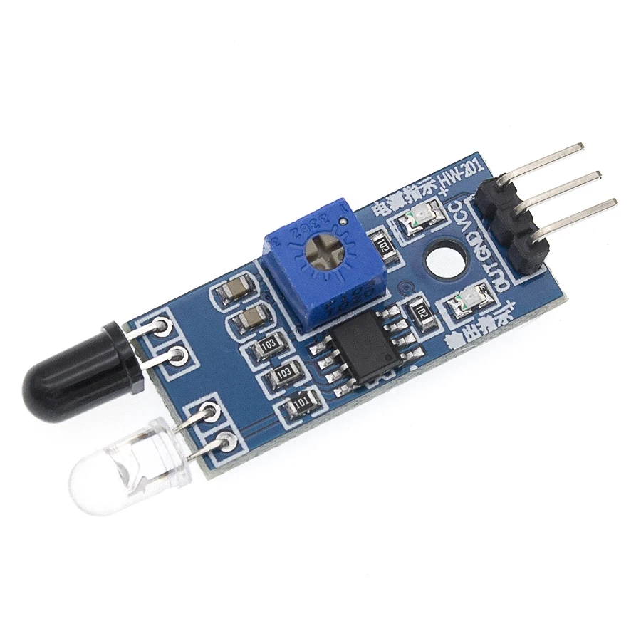 Инфракрасный модуль датчика обхода препятствий для arduino умный автомобильный