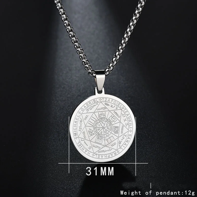 Пентаграмма ожерелье Семь архангелов амулет защита Кулон Пентакль ожерелья для