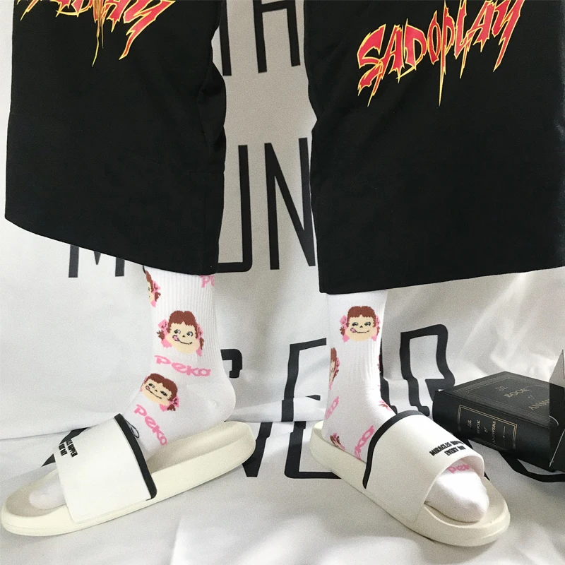 Прямая поставка хлопковые носки для взрослых милые мультипликационные с