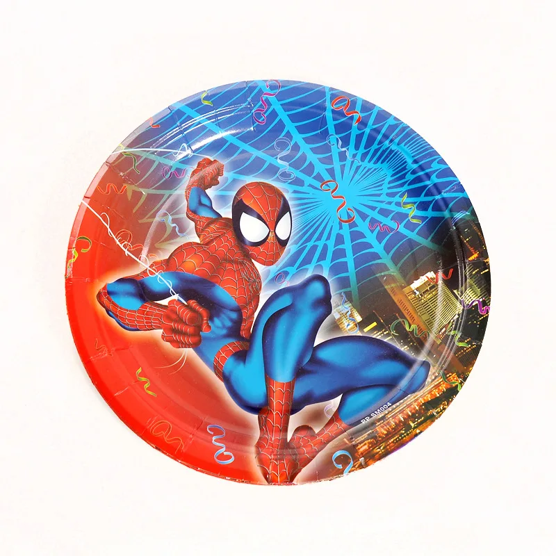 

Disney Marvel Cartoon Spiderman Theme Party Supplies Set Children's Birthday Party Decorations Interior Decoration Props