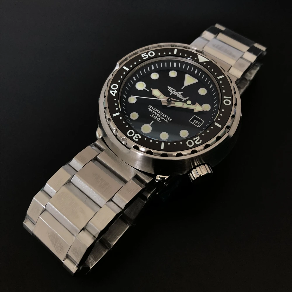 Мужские механические часы STEELDIVE SD1975T с логотипом акулы для дайвинга 300 м NH35