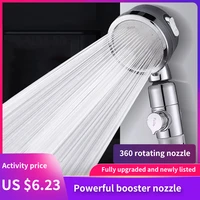 360 degrees rotating shower head adjustable water saving shower head 3 mode shower water pressure shower head with stop button