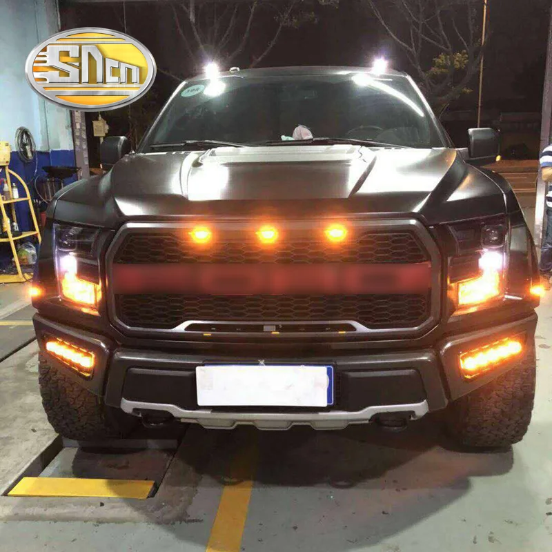 

Yellow Turn Signal Car DRL Lamp 12V LED Daytime Running Light Fog Lamp Day Light For Ford Raptor F150 F-150 SVT 2015 - 2019