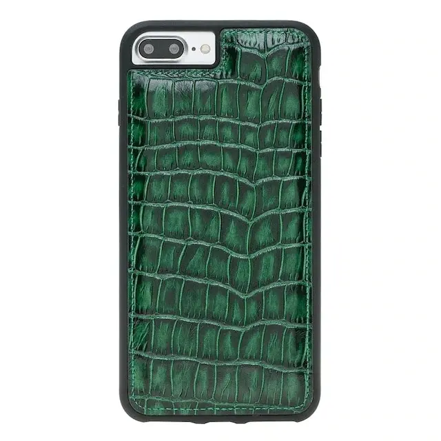 

IPHONE 6 PLUS/8 PLUS / 7 PLUS CROCO GREEN LEATHER SHEATH 317050298