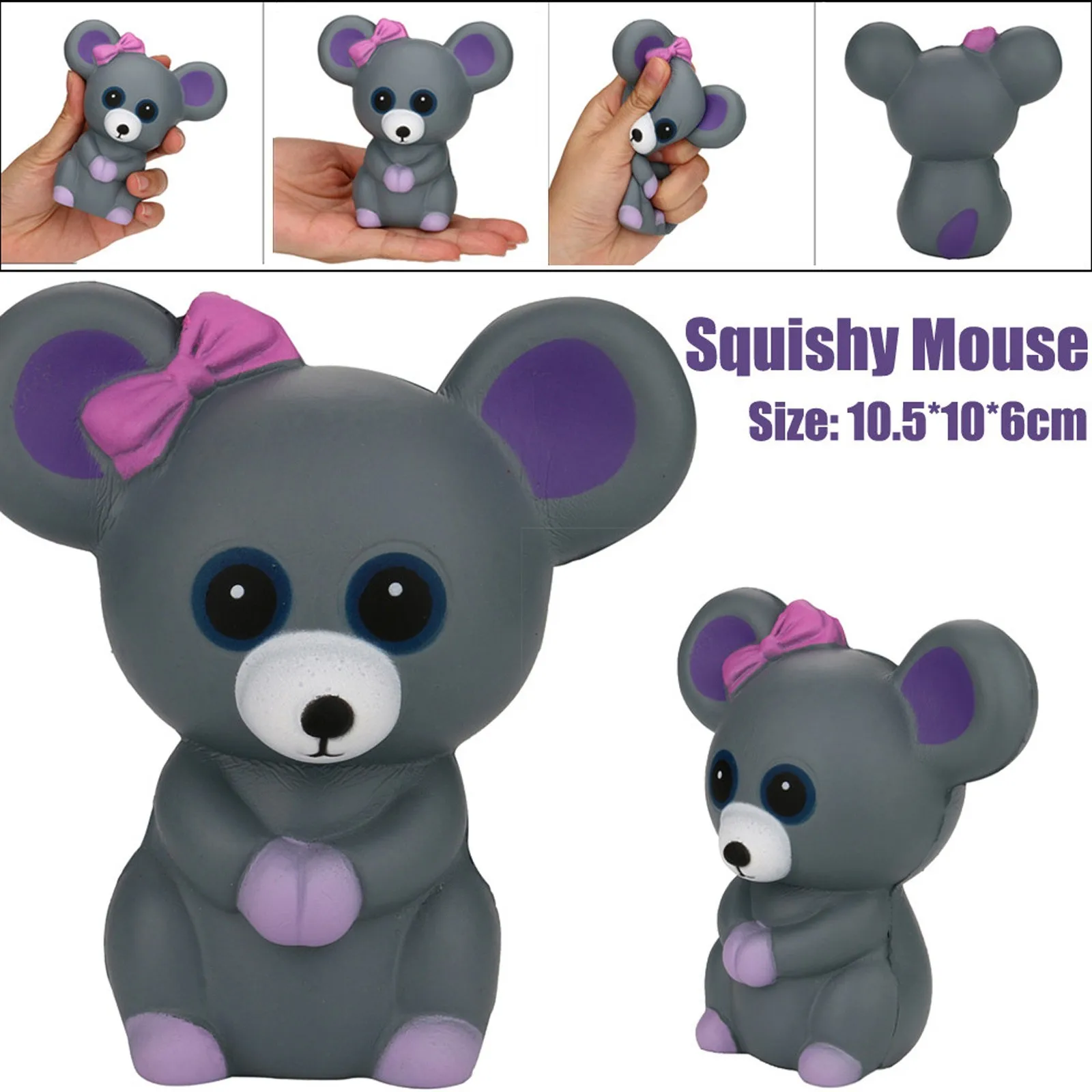 

Игрушка-антистресс для детей и взрослых, сжимаемая мышь, игрушки для рук, ароматизированные медленно восстанавливающие форму игрушки для д...