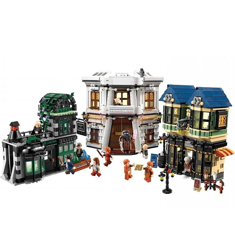 В наличии LP 16012 MOC наборы фильмов Diagon Alley набор строительных блоков Кирпичи в сборе