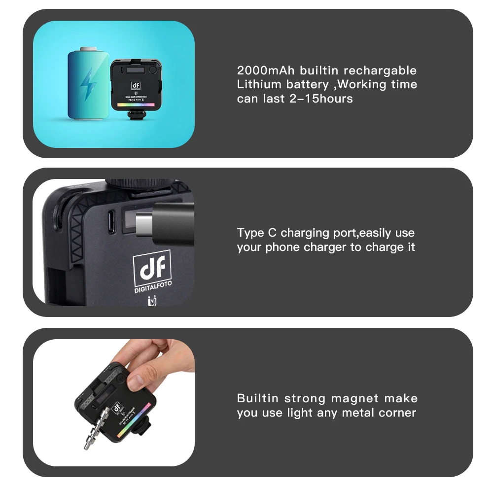 ЦФ цифровой фотосъемки подходит W64RGB мини RGB видео Магнитная ноутбука