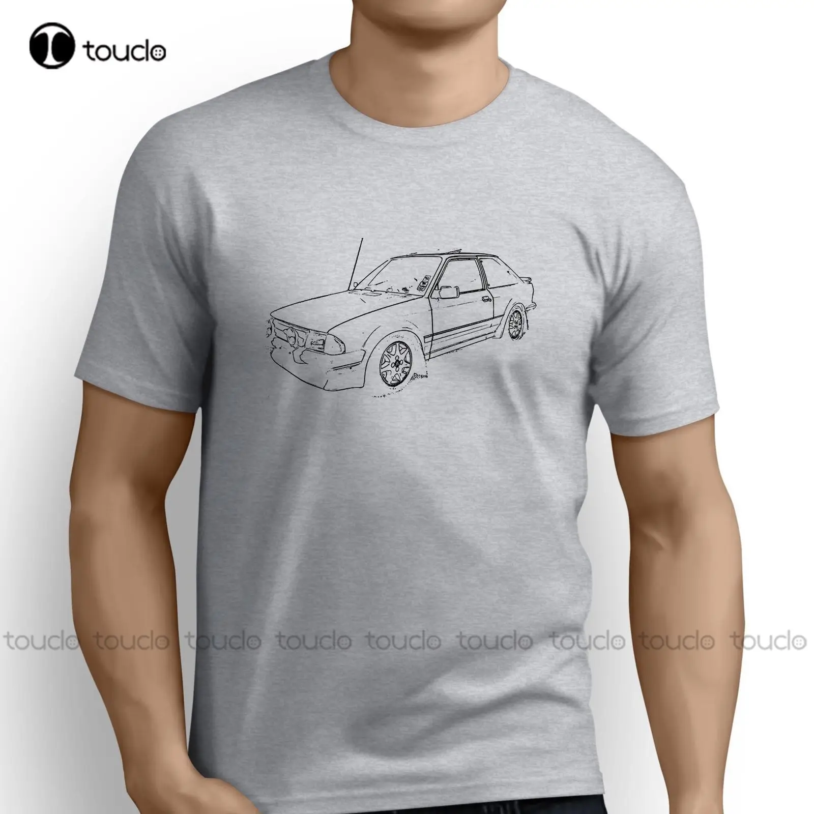 

Top Fashion 3D Letters Print Men / Men Fashion Cotton Classic American Car Fans Escort Rs Turbo Inspired Car Movie Tee Shirt