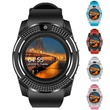 Smart Watch Bluetooth Phone Watches with Touchscreen Sim Card Slot Camera for Android Health Clock Fitness Bracelet V8