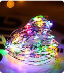 Colorful Christmas Tree Decorations 2M/3M/5M/10M Copper Wire LED String Lights Holiday Lighting Fairy Lights New Year Christmas Ornaments - Color: Colorful