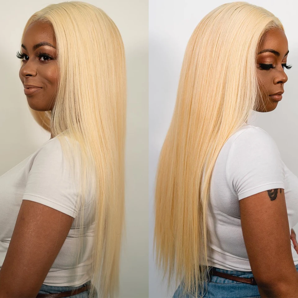 

30inch 613 Blonde Lace Front Human Hair Wigs Maylasia Remy Straight 4x4 Lace Closure Wig Ombre 13x4 Lace Frontal Wigs for Women