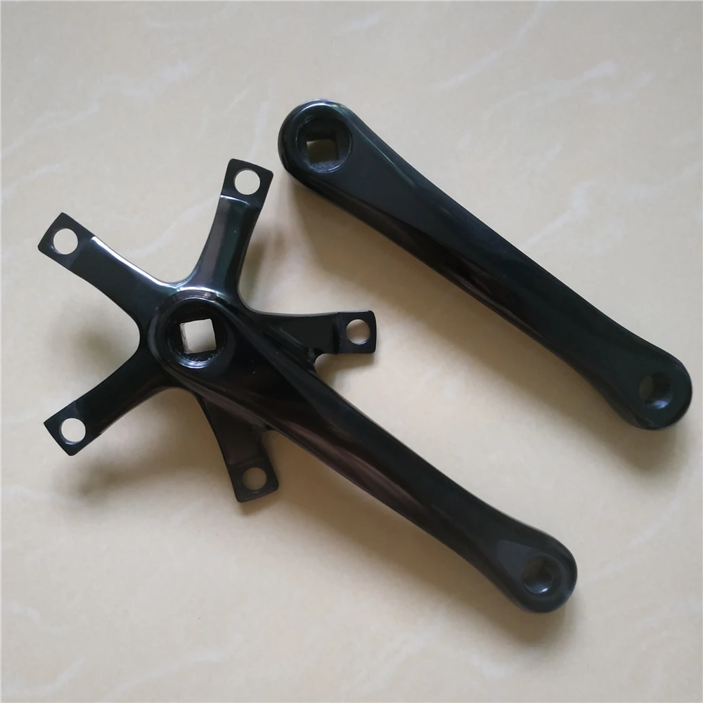 

130 BCD Crank 165/170 MM 5 Bolts Folding Bike Crankset Aluminum Alloy Bicycle Parts BMX Road CrankArm Chain Wheel Black