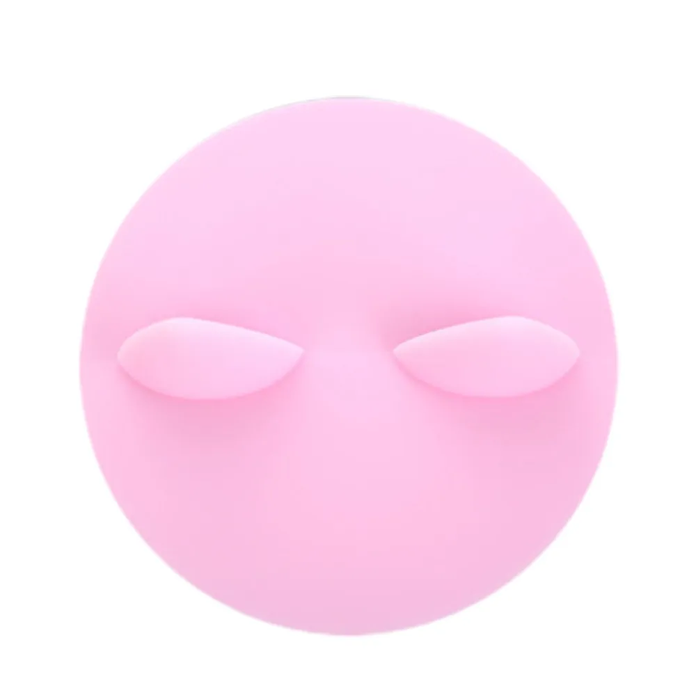 C Funny Water Cup Cover Hot Cute Cat Ears Dust Cover Reusable Silicone Cup Cover DIY Free Splicing Water Cup dust cover - Цвет: C