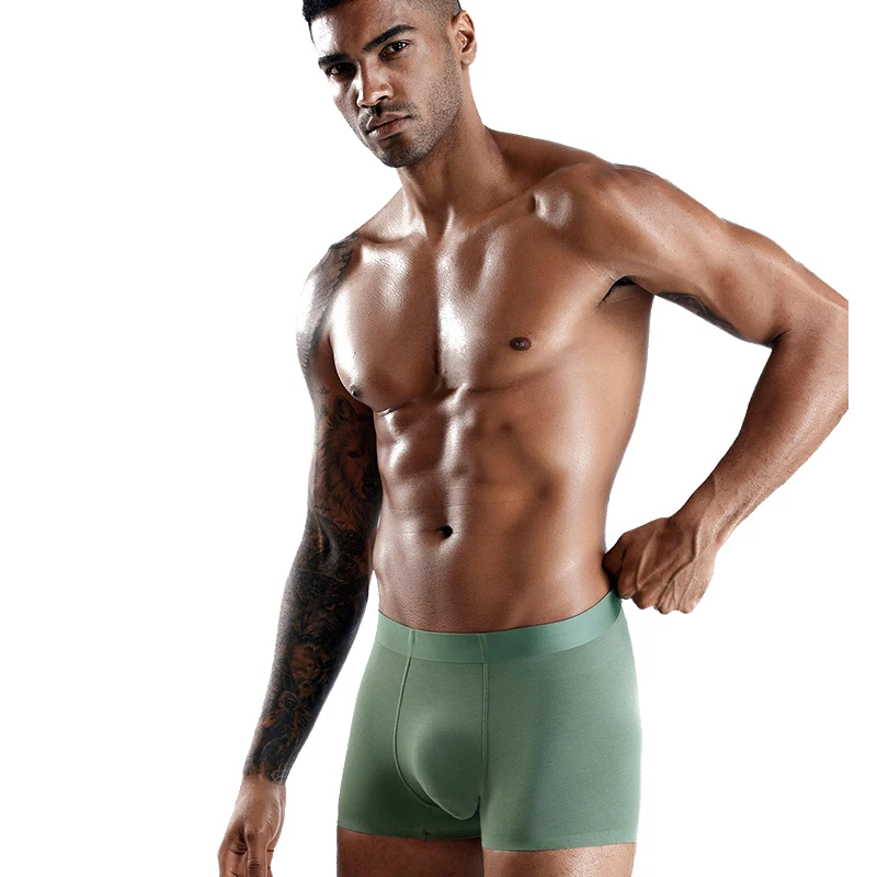Молодежные сексуальные мужские шорты-боксеры в стиле 60-х микро модал мягкие