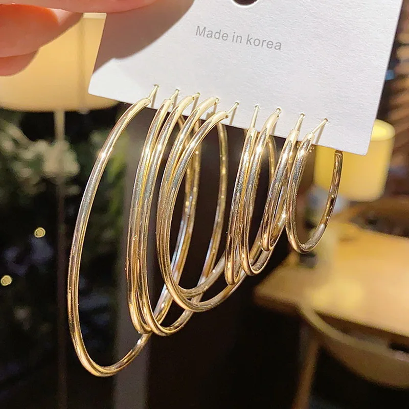 

Iutopian 3/4/5/6/7CM Classic Hoop Earrngs For Women Medical 316L Medical Stainless Steel Don't Fake Don't Allergy #BL002