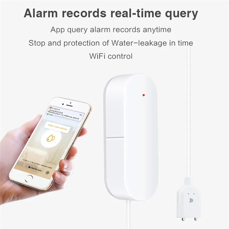 WiFi, умный датчик утечки воды, умный дом, детектор уровня воды, приложение, дистанционное управление, голосовое управление, безопасность дома