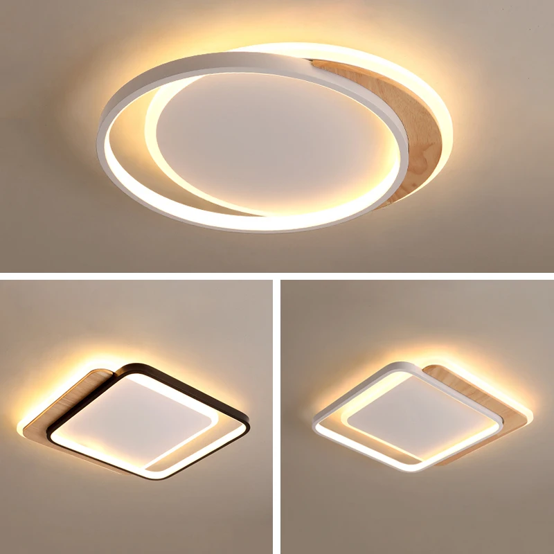 

Modern LED Chandeliers Real wood Lamps for Living Room Bedroom HOME Decoration Housing Dropshipping Indoor Lighting Fixtures